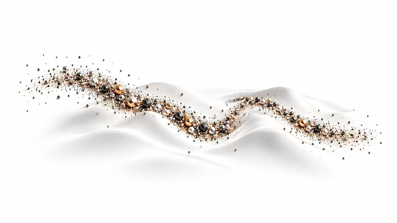 execution Particles flowing across changing terrain while maintaining their direction